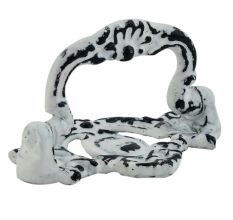 White Crown Distressed Iron Pull Cabinet Handles